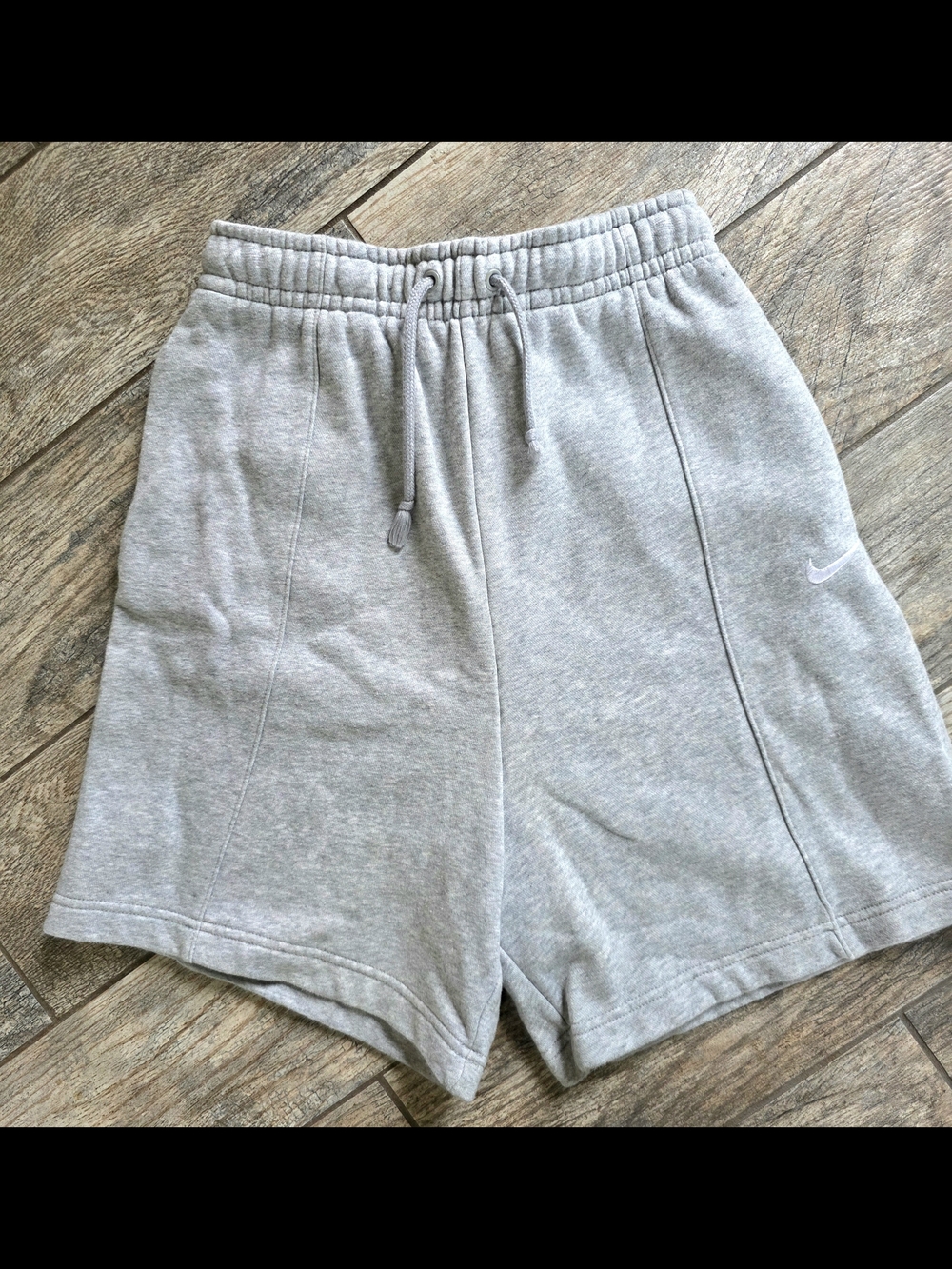 Nike Men's Grey Fleece Drawstring Sweat Athletic Summer Shorts XS